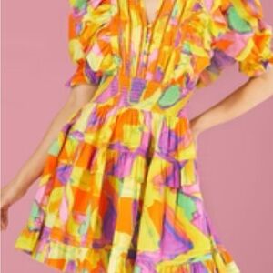 Avilia Perla Dress, Colorful Abstract Print Dress